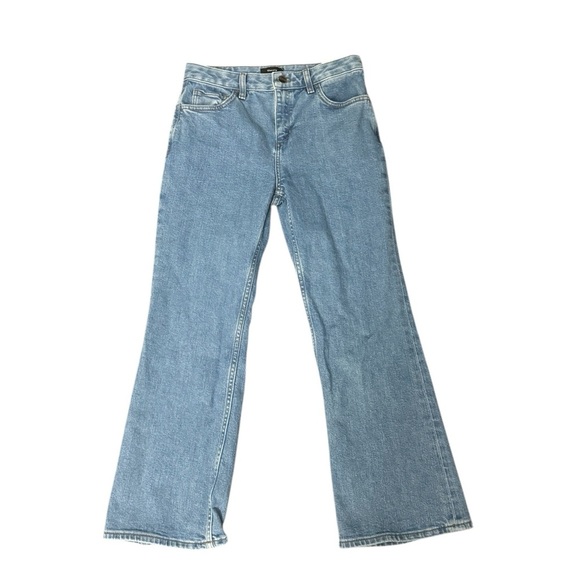Theory 5 Pocket Flare Jeans In Washed Denim Size 26 - Picture 1 of 5
